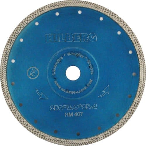 Алмазный диск Hilberg ультратонкий Hard Materials Х-type 250 мм, артикул 