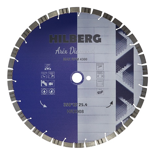 Алмазный диск Hilberg Arix Diamond 350 мм, артикул 
