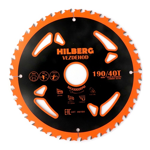 Пильный диск Hilberg Vezdehod 190 мм (30/40T/18°), артикул 