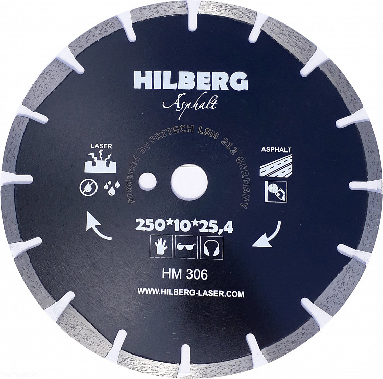 Алмазный диск Hilberg Asphalt Laser 250 мм, артикул 