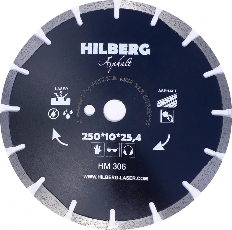 Алмазный диск Hilberg Asphalt Laser 250 мм, артикул 