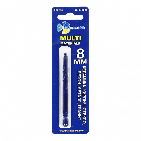 Сверло копьевидное Trio Diamond Multi Materials 8 мм, артикул 