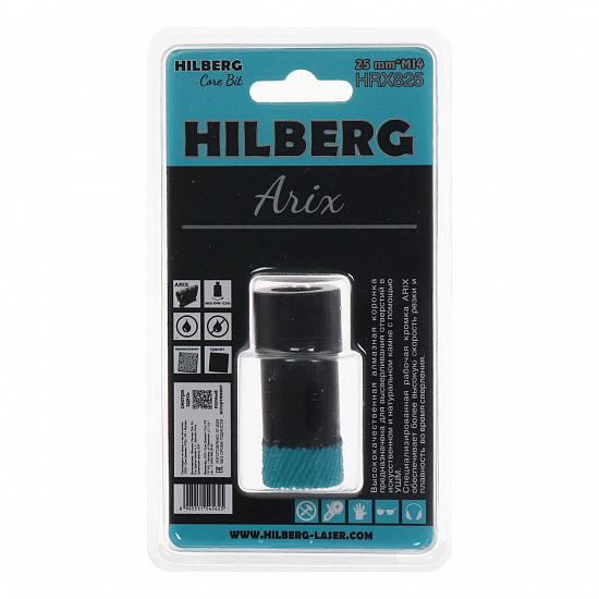 Алмазная коронка Hilberg Arix 25 мм, артикул 