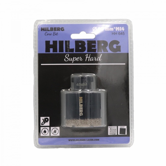 Алмазная коронка Hilberg Super Hard 45 мм, артикул 