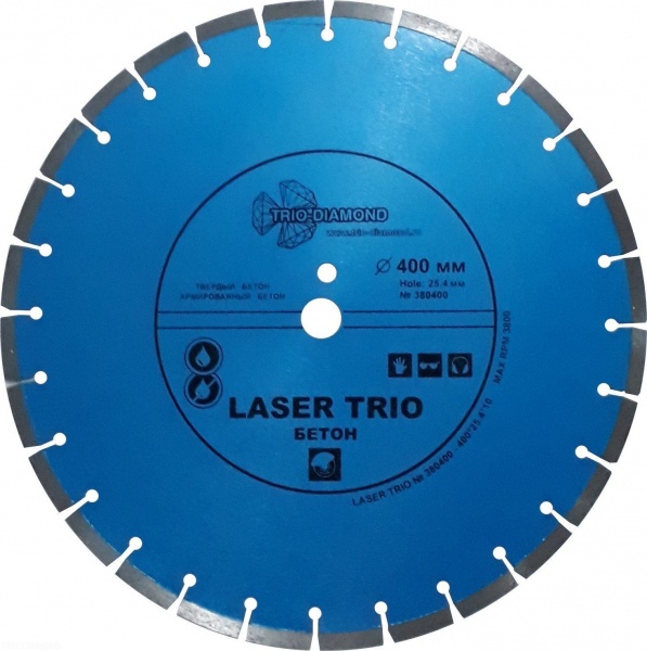 Алмазный диск Trio Diamond Laser Trio Бетон 400 мм, артикул 