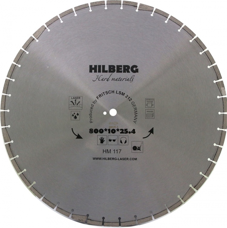 Алмазный диск Hilberg Hard Materials Laser 800 мм, артикул 