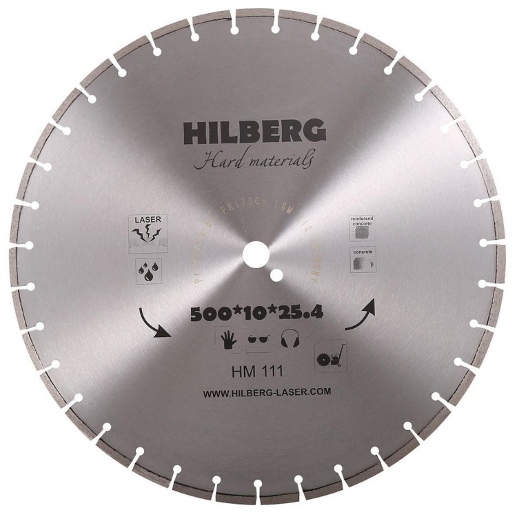 Алмазный диск Hilberg Hard Materials Laser 500 мм, артикул 