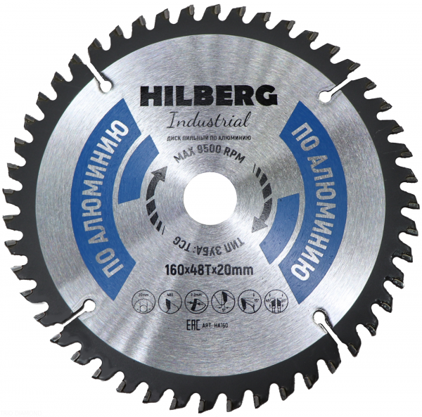 Пильный диск Hilberg Industrial Алюминий 160 мм, артикул 