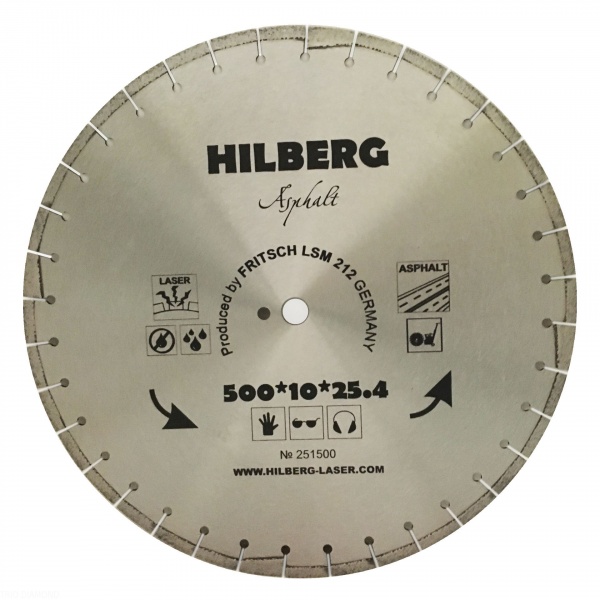 Алмазный диск Hilberg Asphalt Laser 500 мм, артикул 