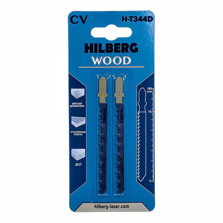 Пилка для электролобзика Hilberg Wood быстрый рез 152 мм (прямой), артикул 