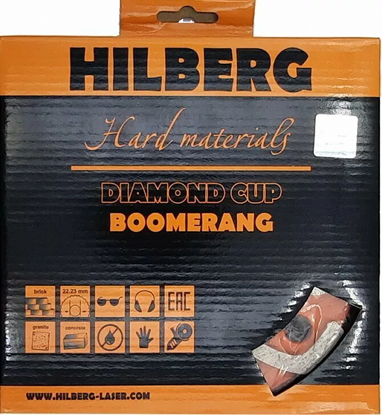 Алмазная чашка Hilberg Boomerang 180, артикул 
