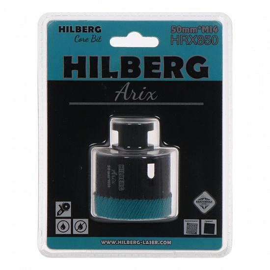 Алмазная коронка Hilberg Arix 50 мм, артикул 
