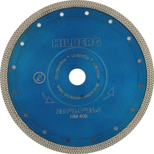 Алмазный диск Hilberg ультратонкий Hard Materials Х-type 230 мм, артикул 