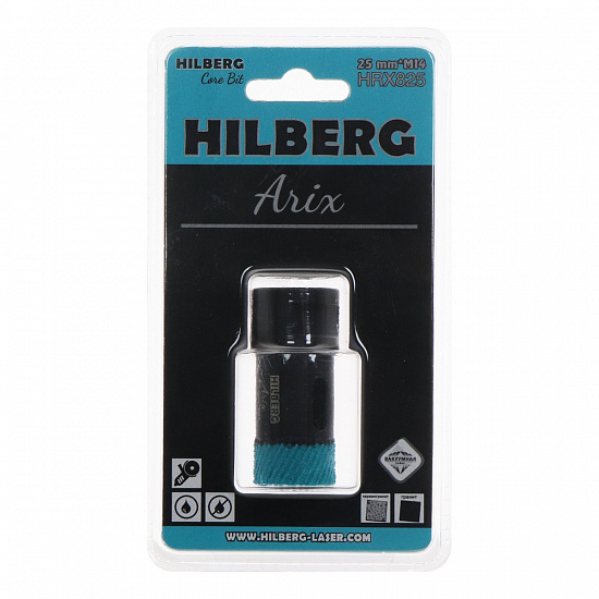 Алмазная коронка Hilberg Arix 25 мм, артикул 