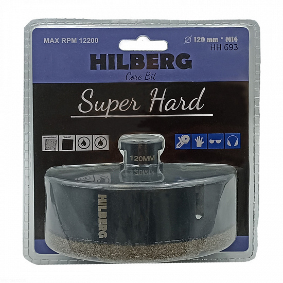 Алмазная коронка Hilberg Super Hard 120 мм, артикул 