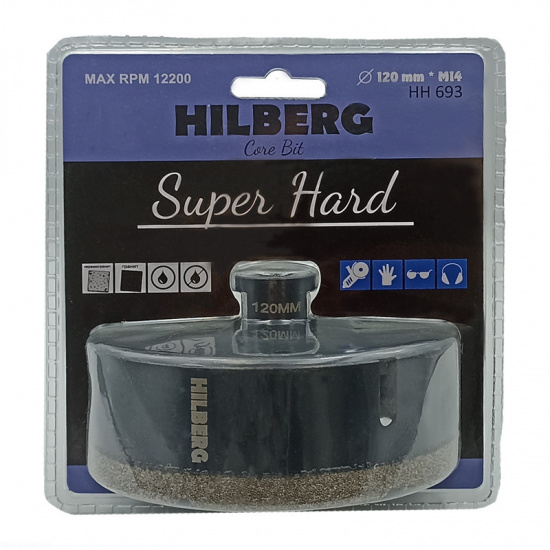 Алмазная коронка Hilberg Super Hard 120 мм, артикул 