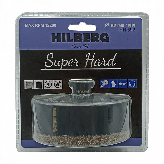 Алмазная коронка Hilberg Super Hard 110 мм, артикул 