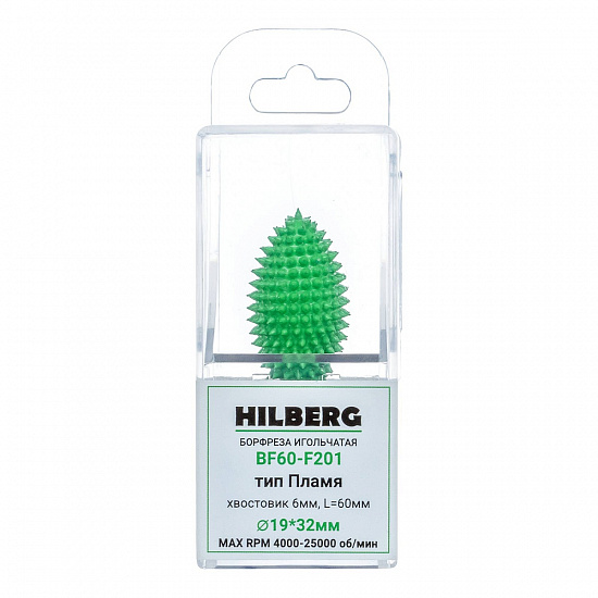 Борфреза игольчатая Hilberg для дрели (пламя), артикул 