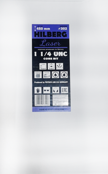Алмазная коронка Hilberg Industrial Laser 302 мм, артикул 