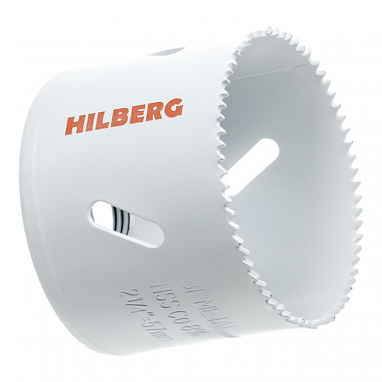 Коронка биметаллическая с мелким зубом Hilberg Bi-Metal Cobalt 8% 57 мм, артикул 