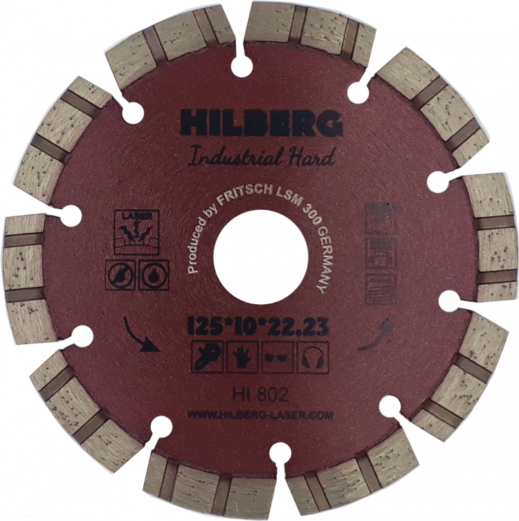 Алмазный диск Hilberg Industrial Hard Laser 125 мм, артикул 