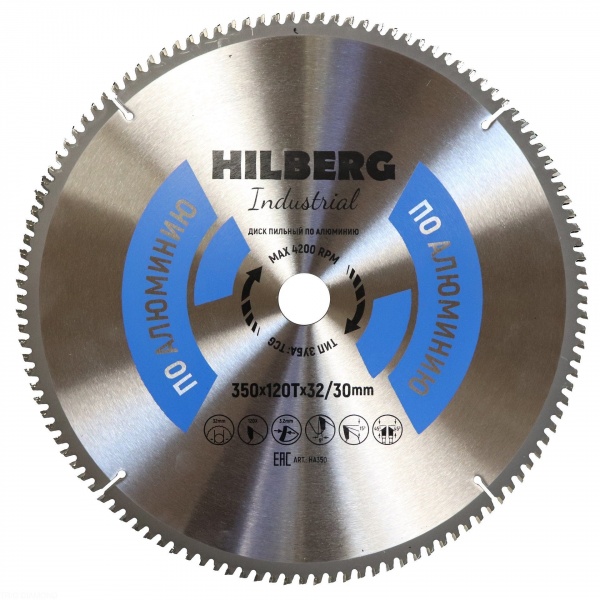 Пильный диск Hilberg Industrial Алюминий 350 мм, артикул 