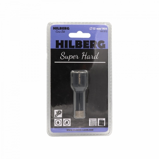 Алмазная коронка Hilberg Super Hard 12 мм, артикул 