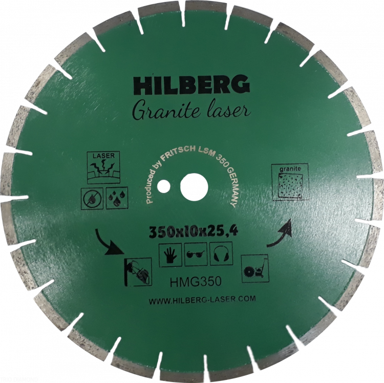 Алмазный диск Hilberg Granite Laser 350 мм, артикул 