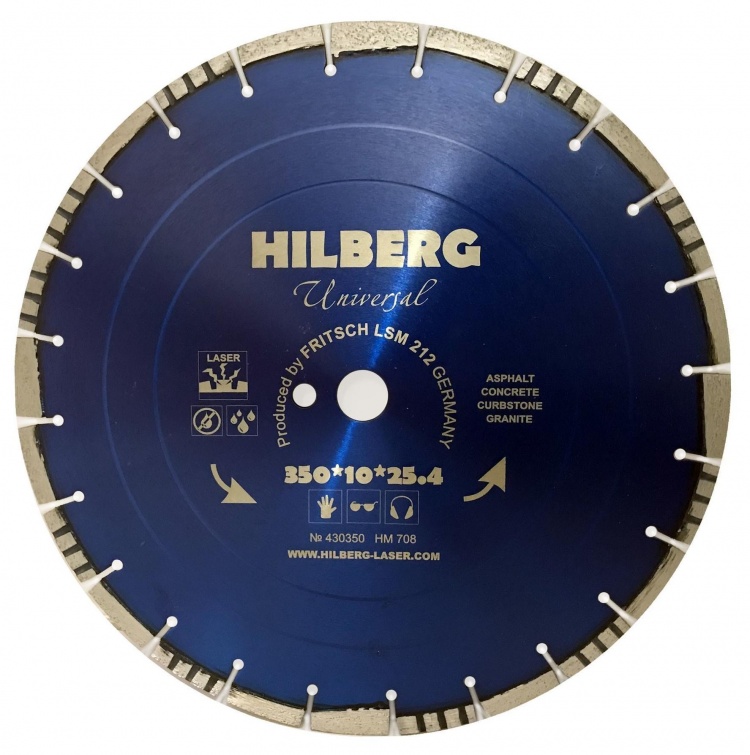 Алмазный диск Hilberg Universal Laser 350 мм, артикул 