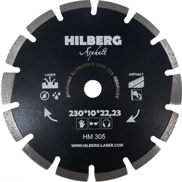 Алмазный диск Hilberg Asphalt Laser 230 мм, артикул 