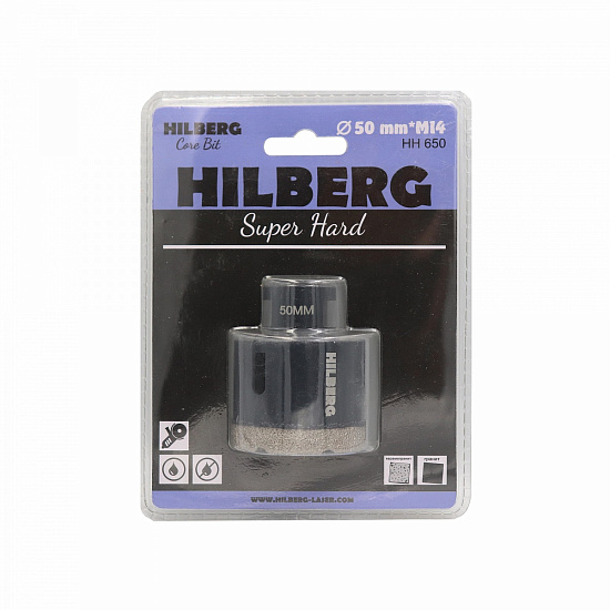 Алмазная коронка Hilberg Super Hard 50 мм, артикул 