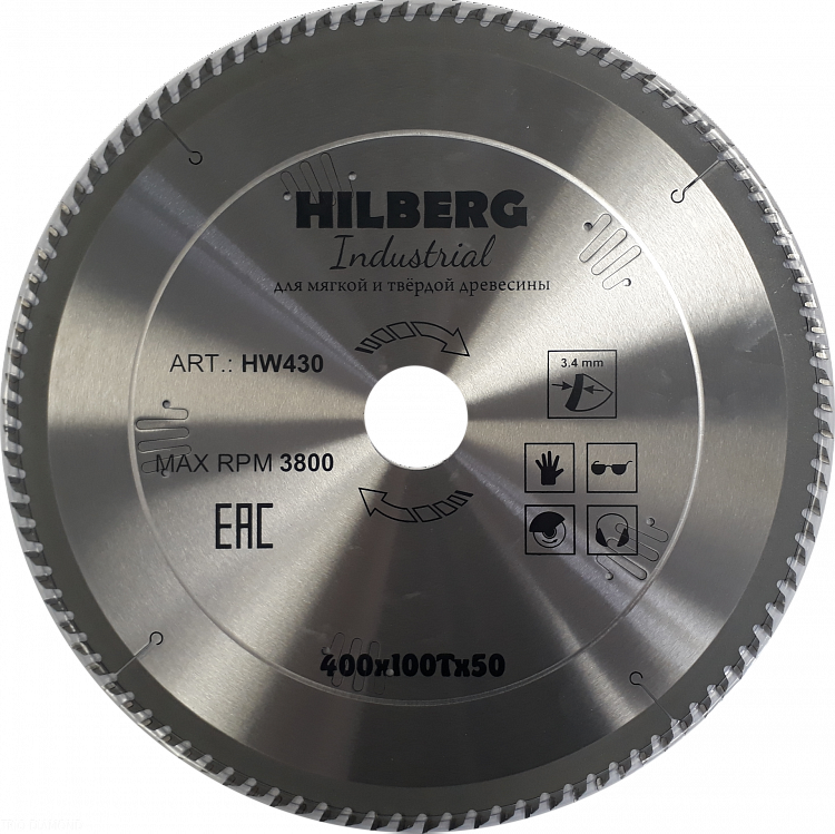 Пильный диск Hilberg Industrial Дерево 400 мм (100T), артикул 