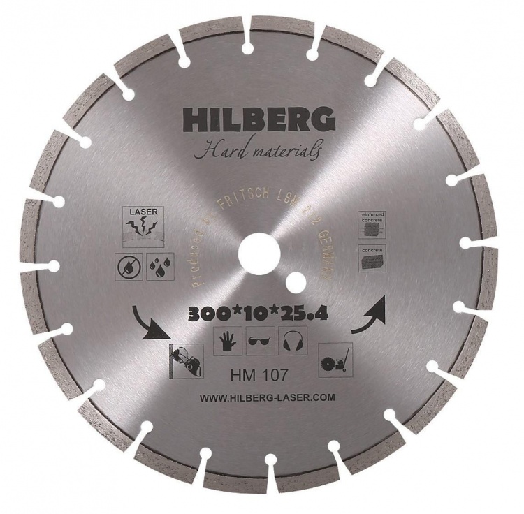 Алмазный диск Hilberg Hard Materials Laser 300 мм, артикул 