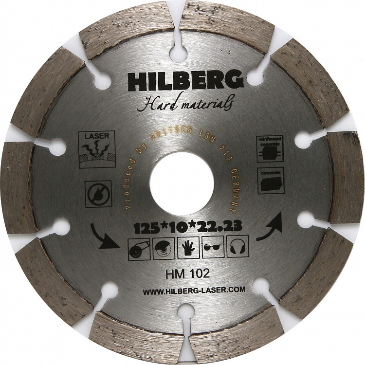 Алмазный диск Hilberg Hard Materials Laser 125 мм, артикул 