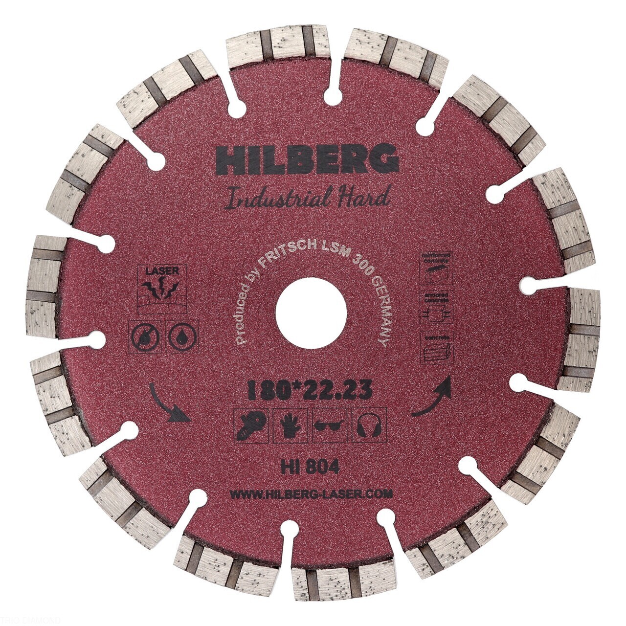 Алмазный диск Hilberg Industrial Hard Laser 180 мм, артикул 