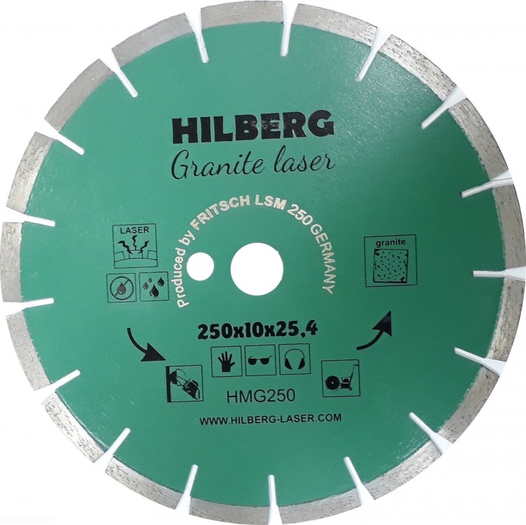 Алмазный диск Hilberg Granite Laser 250 мм, артикул 