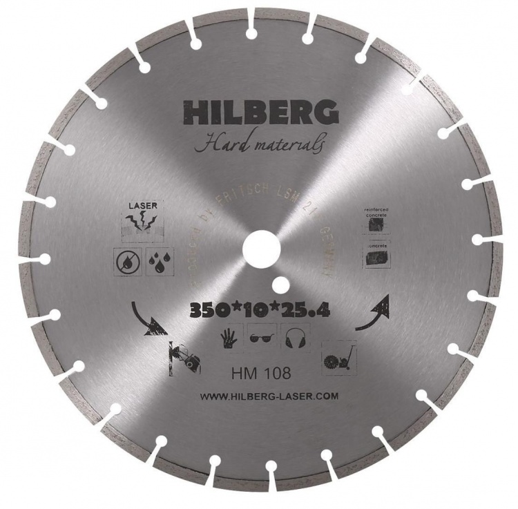 Алмазный диск Hilberg Hard Materials Laser 350 мм, артикул 