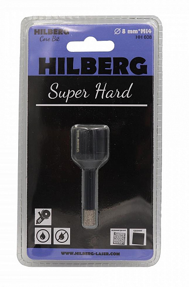 Алмазная коронка Hilberg Super Hard 8 мм, артикул 