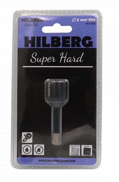 Алмазная коронка Hilberg Super Hard 8 мм, артикул 