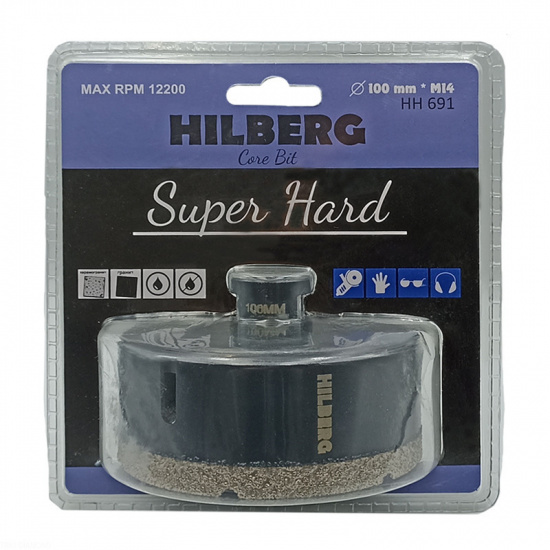 Алмазная коронка Hilberg Super Hard 100 мм, артикул 