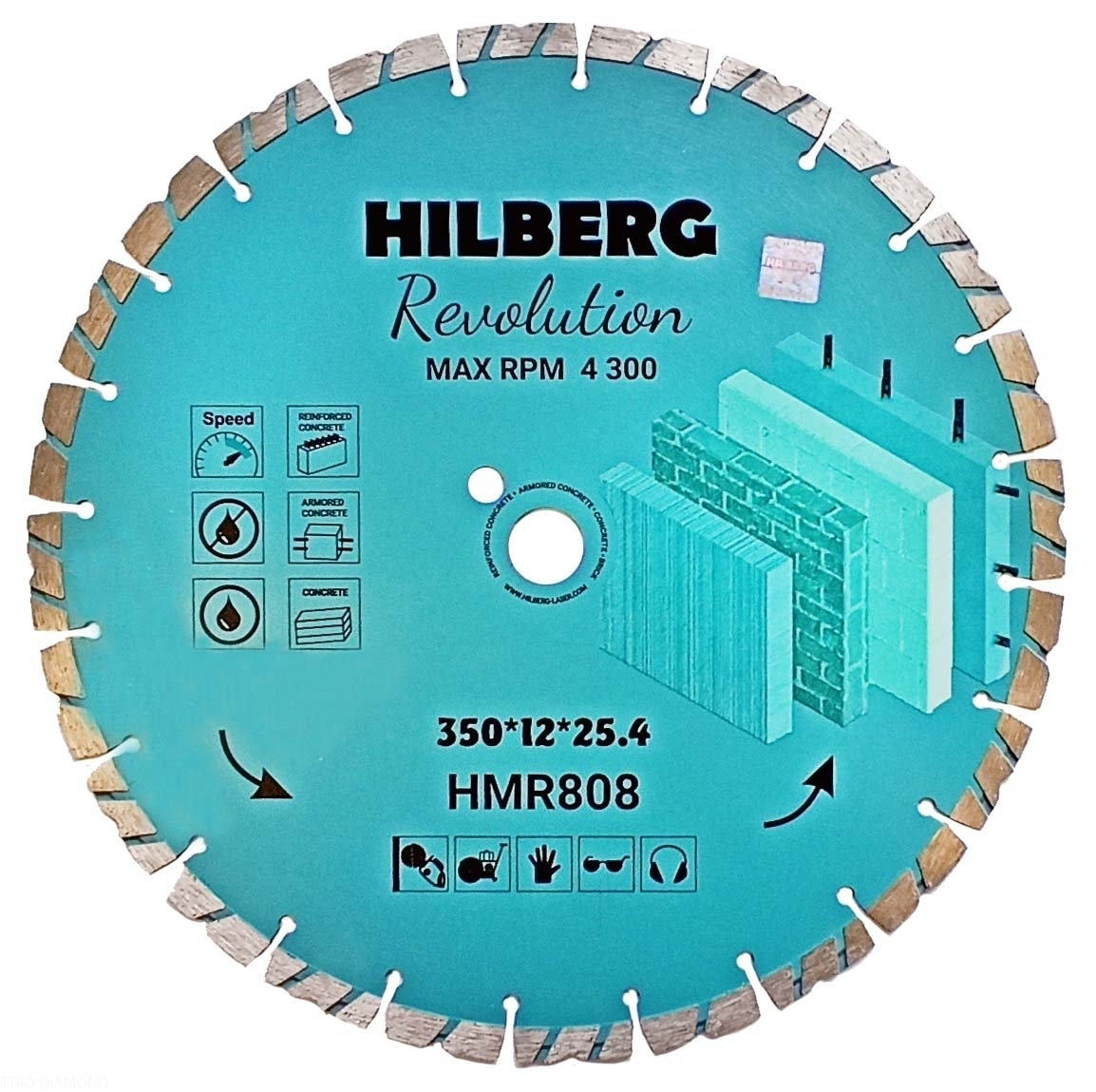 Алмазный диск Hilberg Revolution 350 мм, артикул 