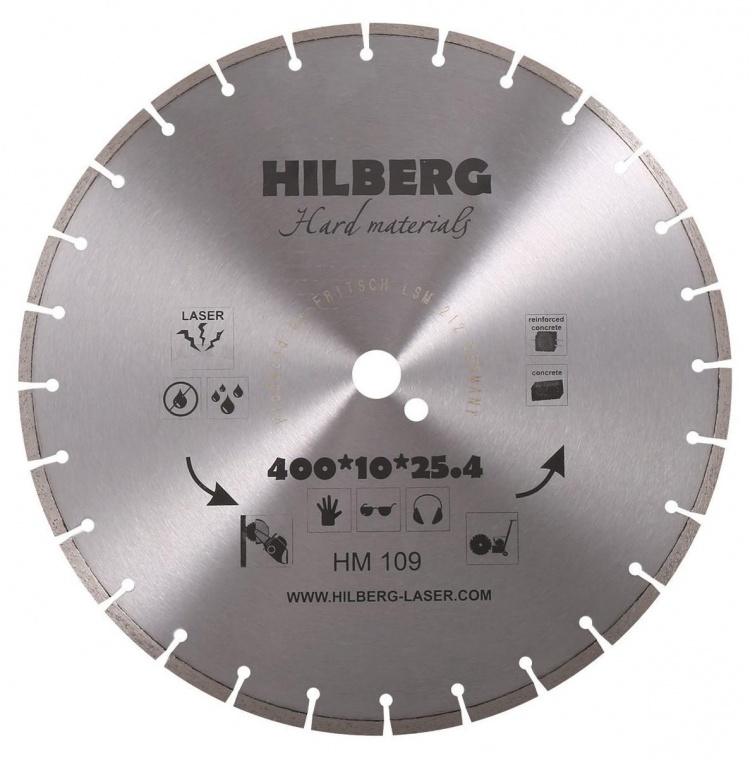 Алмазный диск Hilberg Hard Materials Laser 400 мм, артикул 